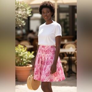 J. Crew Pleated Paisley MIDI Skirt